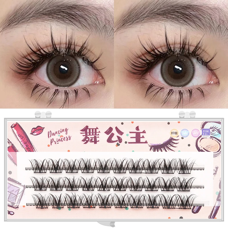 Manga Lashes 3 Reihen 3D Faux Nerz Wimpern Natürliche falsche Wimpern Anime Wimpern Weiches Licht Natürliche Wimpern Verlängerung Make-up – Detail 15