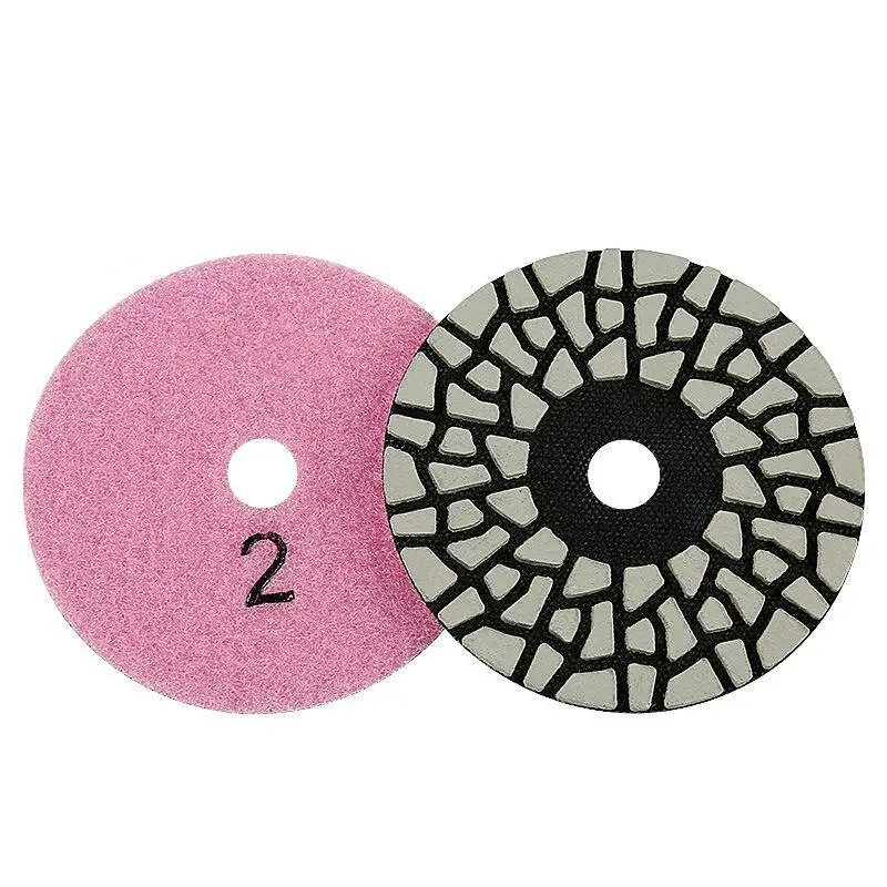 4 Stück 4-Stufen-Diamant-Polierpads 3 Zoll 4 Zoll Trockenpolierpads für Granit, Marmor, Quarzstein, Arbeitsplatten, Fliesen Polierpad – Detail 10