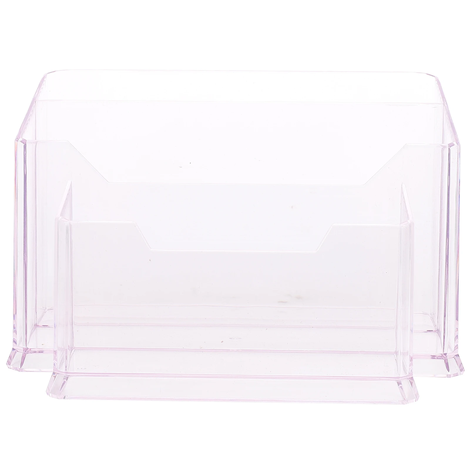 

Acrylic Makeup ganizer 13x13cm Transparent Nail Tool Storage Rack Multiple Compartments Desk Accessories Holder Thickened