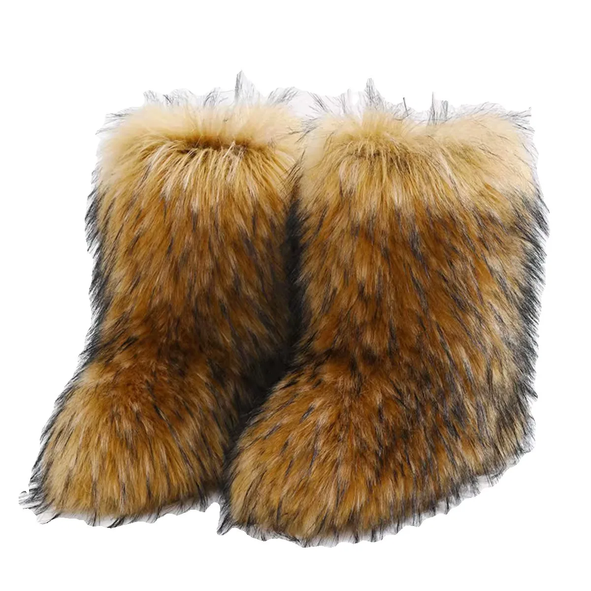 Y2K Kids Boots Winter Shoes New Faux Fur Toddler Girl Boots Fashion Colorful Fur Children Ankle Snow Boots Warm Shoes Girls