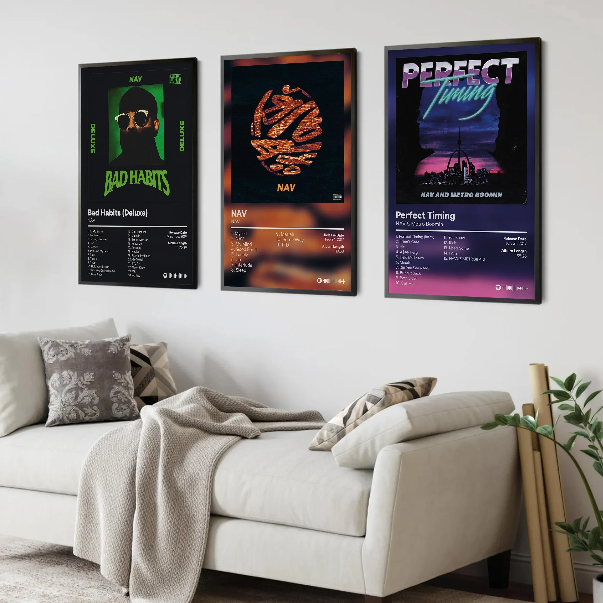Rapper Hip Hop Rock Pop Rap Music Album Cover Artist NAV Poster Aesthetic Good Intentions Canvas Wall Art Room Home Wall Decor