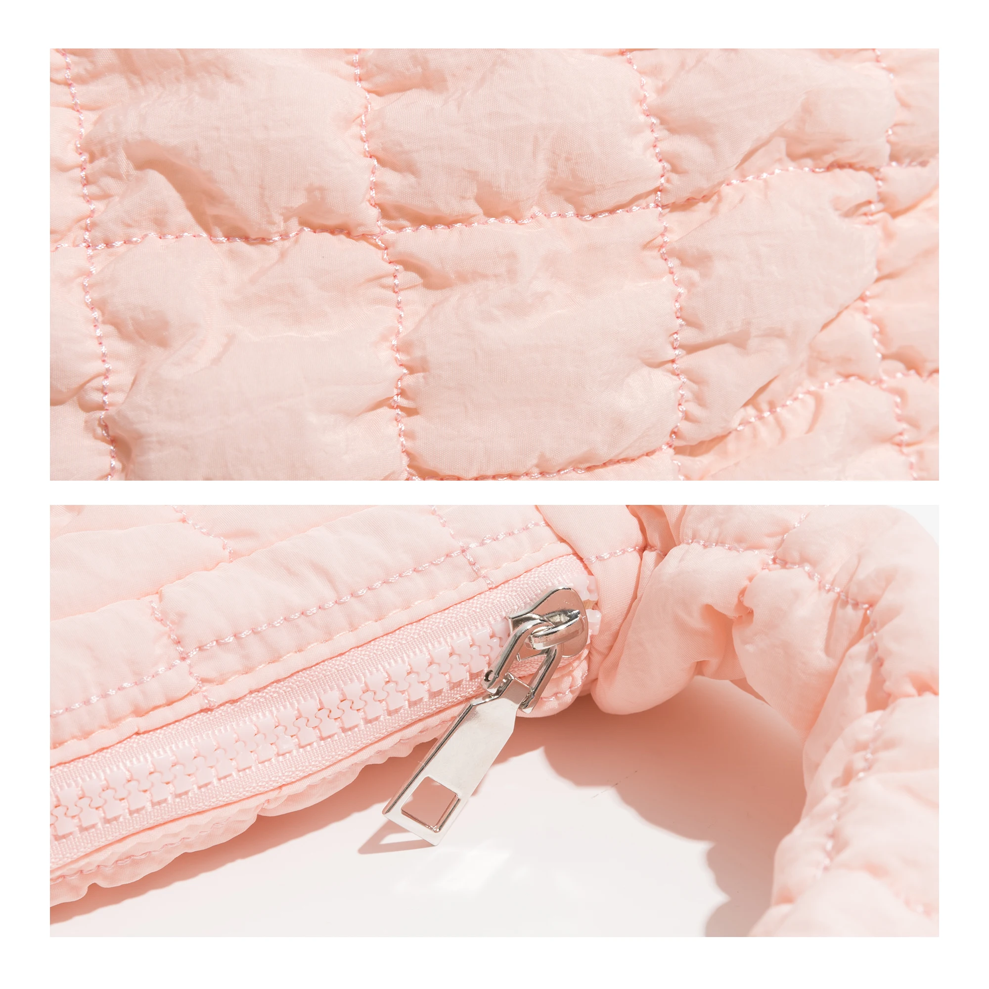 KOKOPEAS Soft Fluffy Quilted Padding Handbag Puffy Lightweight Tote Bag Cotton Padding Small Shoulder Bag