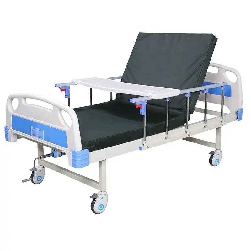 Factory direct sales adult cot home care nursing manual Single Crank function medical elderly price hospital bed for sale