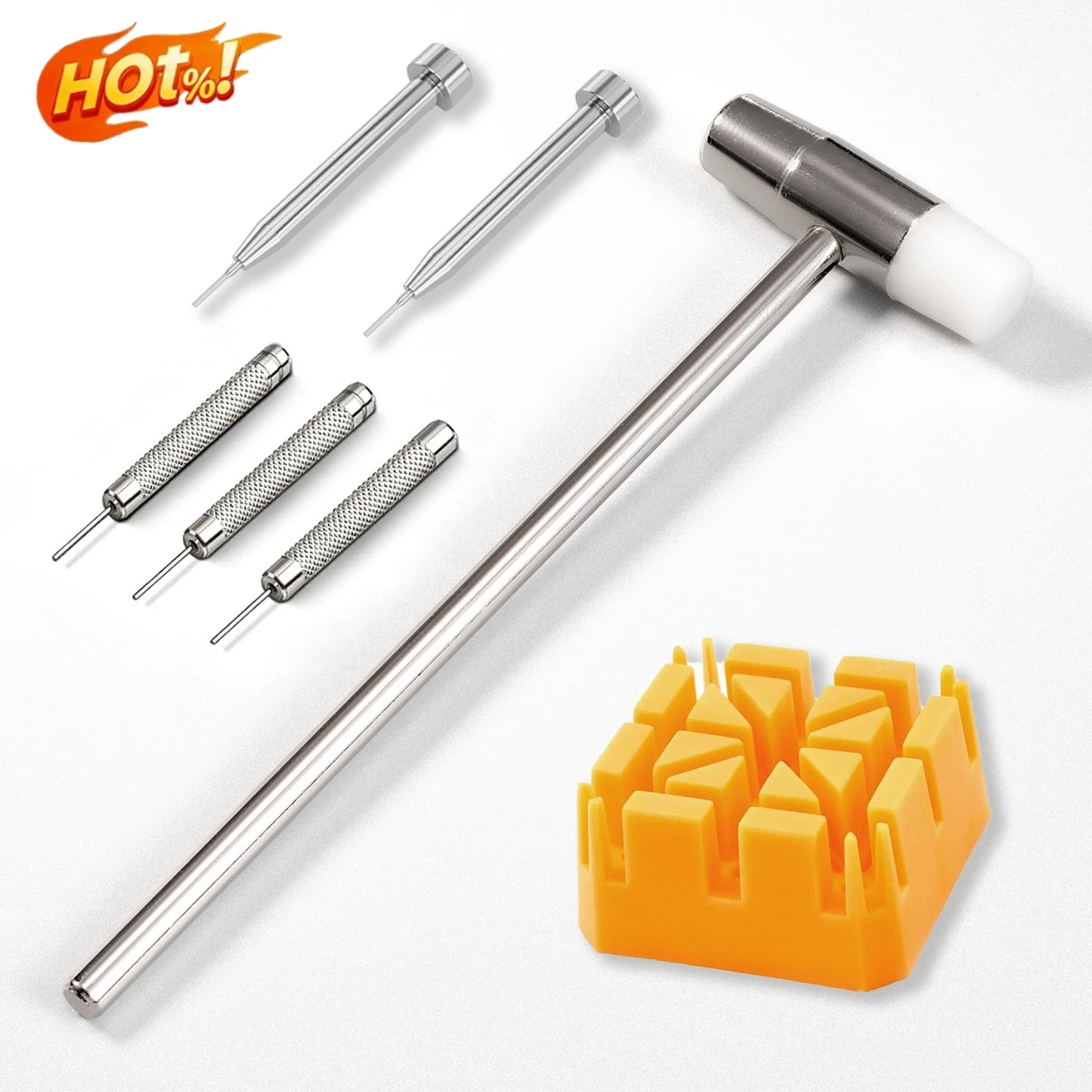 Chain Pin Replacement Mini Hammer Strap Removal Fixator Holder Watch Link Removal Tool Watch Repair Tool Set Watchmak Tools