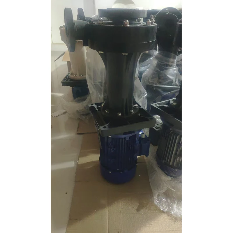 Pompa Kimia TLF 1.5kw Tahan Bahan Kimia, Pompa Sentrifugal Vertikal Sirkulasi Semprot untuk Tangki Keluar Pengolah Limbah