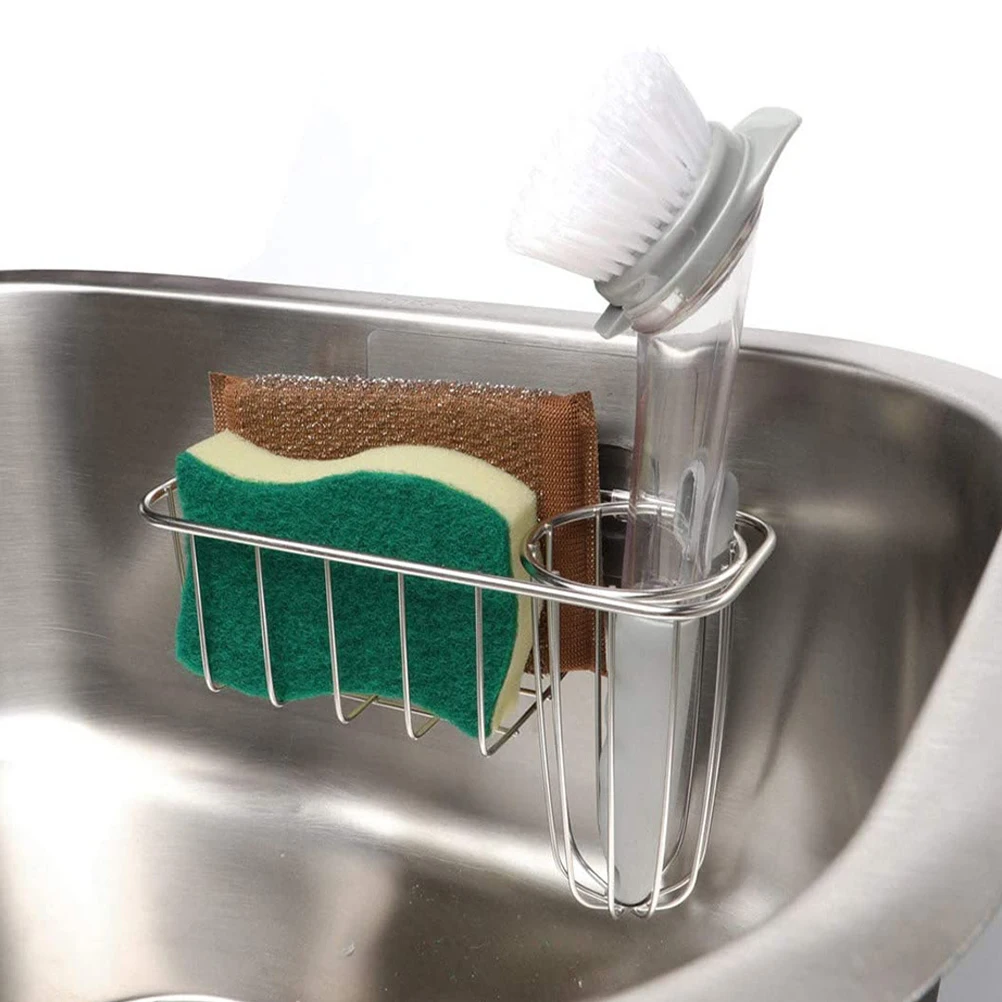 

Stainless Steel ganizer Rack Kitchen Sponge Rack Sponge Drain Shelf Kitchen Tray Holder Small Size Multifunctional Storage