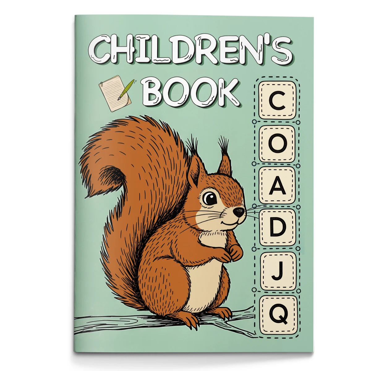 Children's alphabet coloring book, cute cartoon patterns, preschool early education workbook, boost your baby's hands-on skills