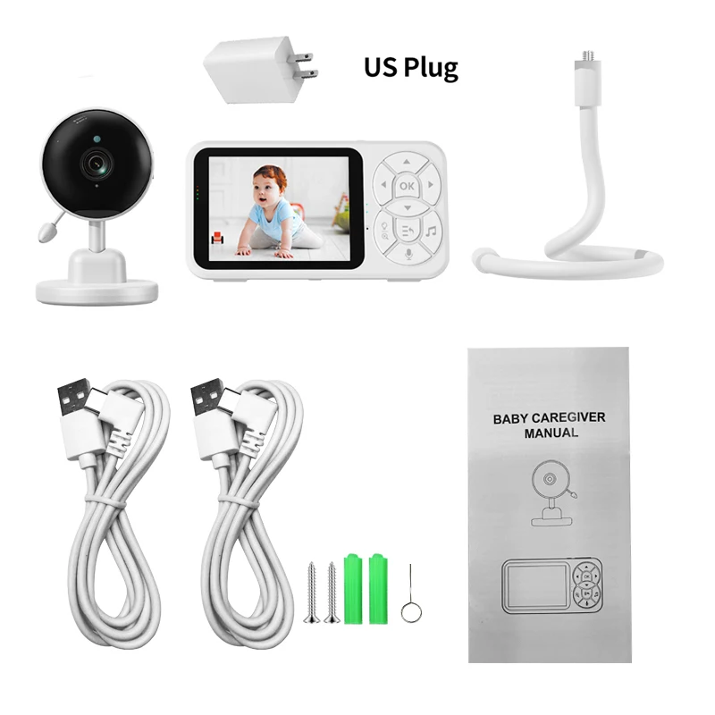 DANMINI 3.5 Inch Baby Monitor 720P with Night Vision Temperature Detection Voice Two-way Intercom Babe Nnanny Security Camera