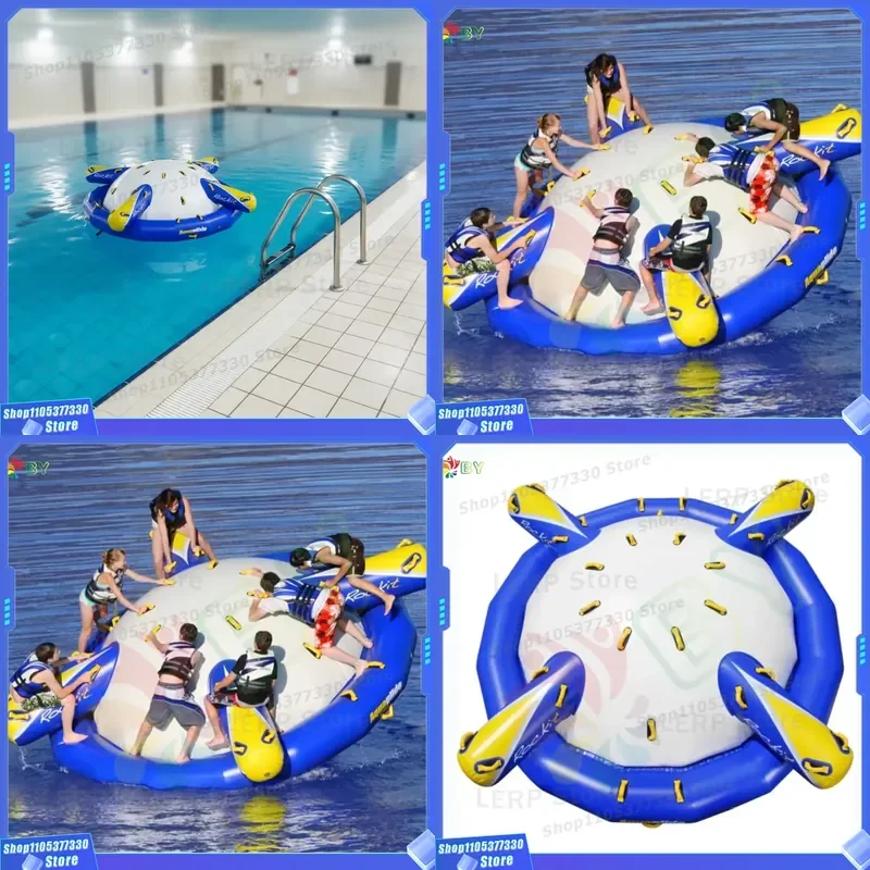 Summer Water Park Game Floating Inflatable Saturn Water Toy Custom Inflatable Gyro Toy of Water Saturn