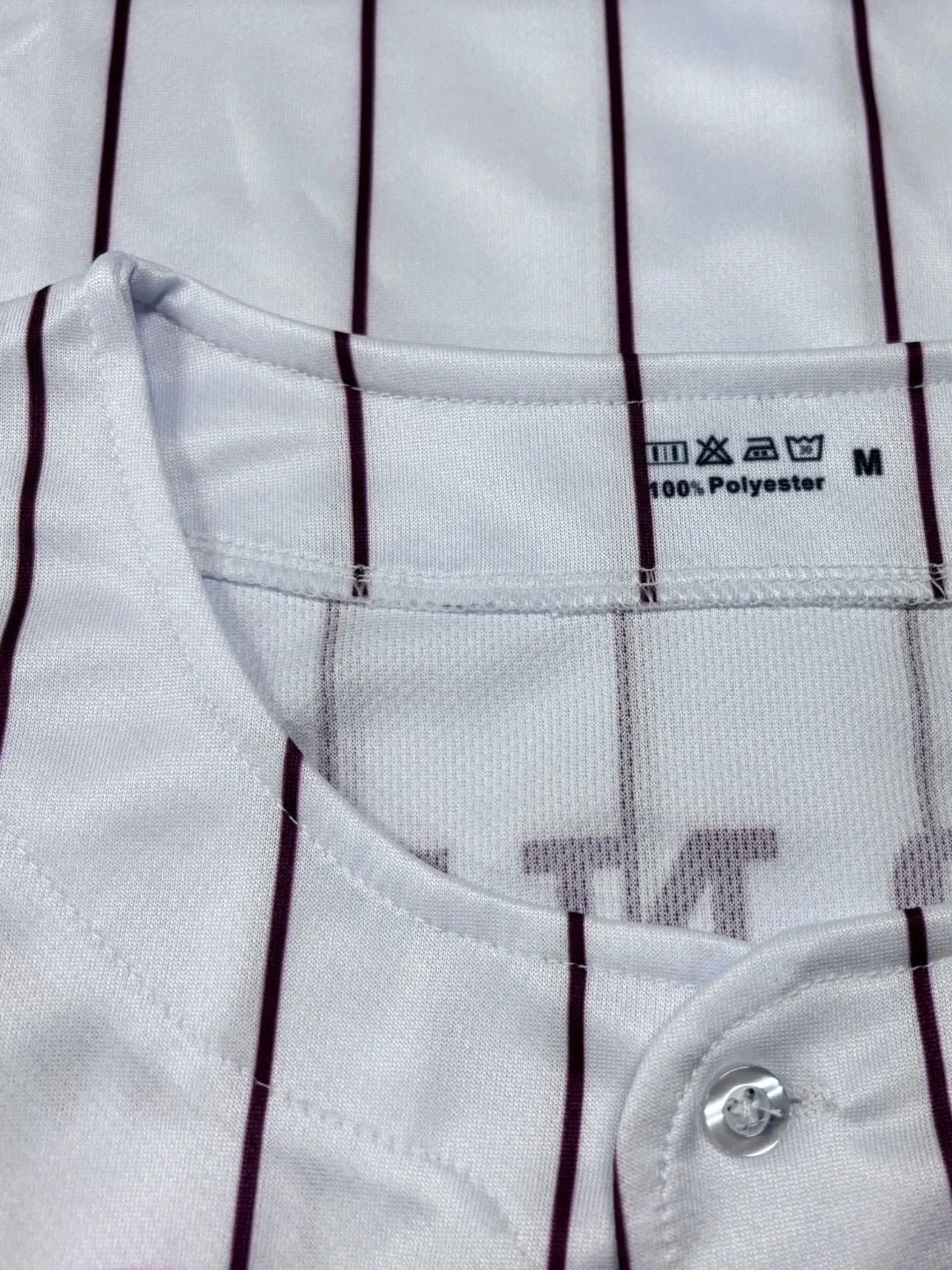 

Custom Baseball Jersey White Striped Personalized Name Number Unisex Casual Sport Shirt
