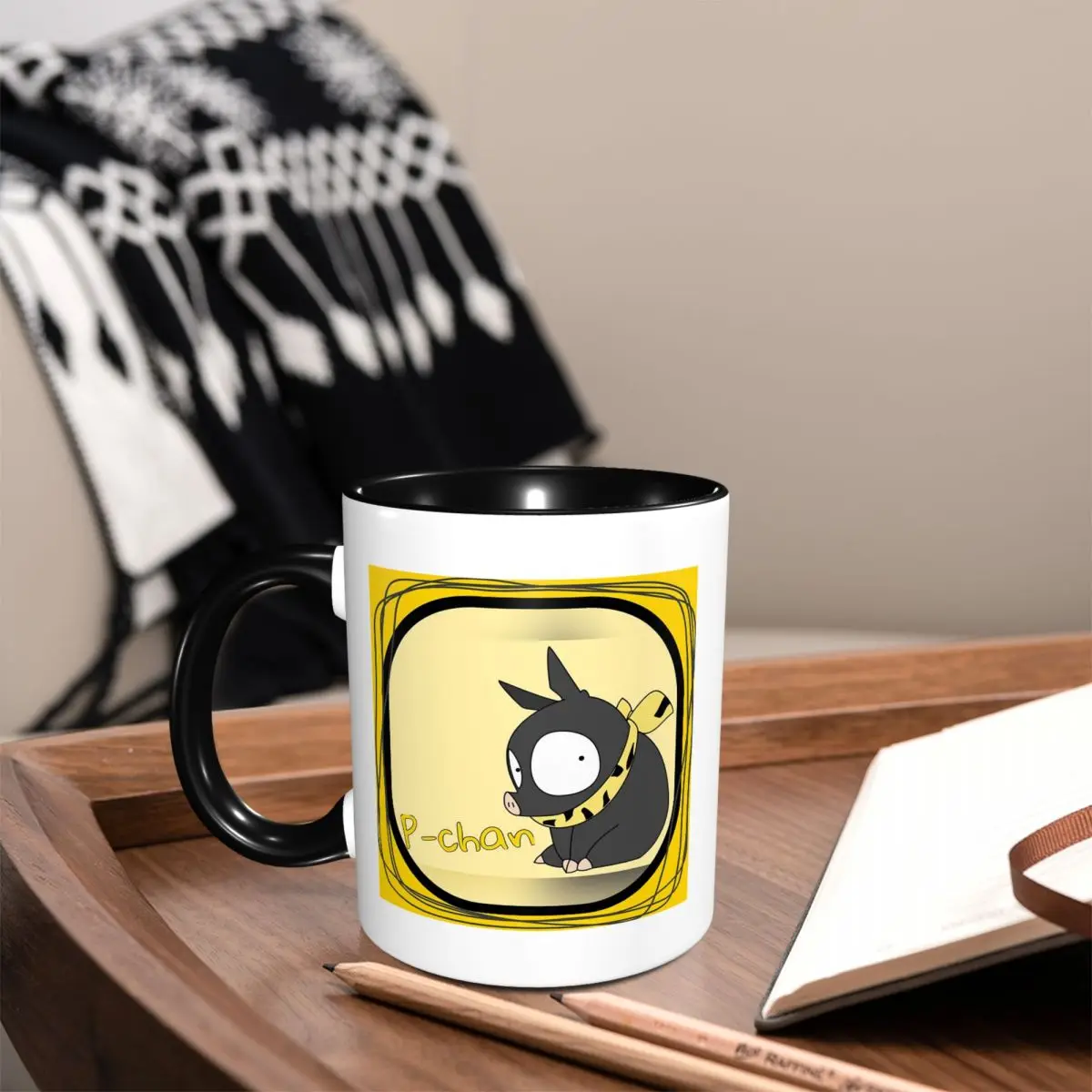 Ranma 1/2 Saotome Pig Girls P Chan Mug Funny Ceramic Coffee Cups Tea Mugs Milk Cup Drinkware Gift for Friends