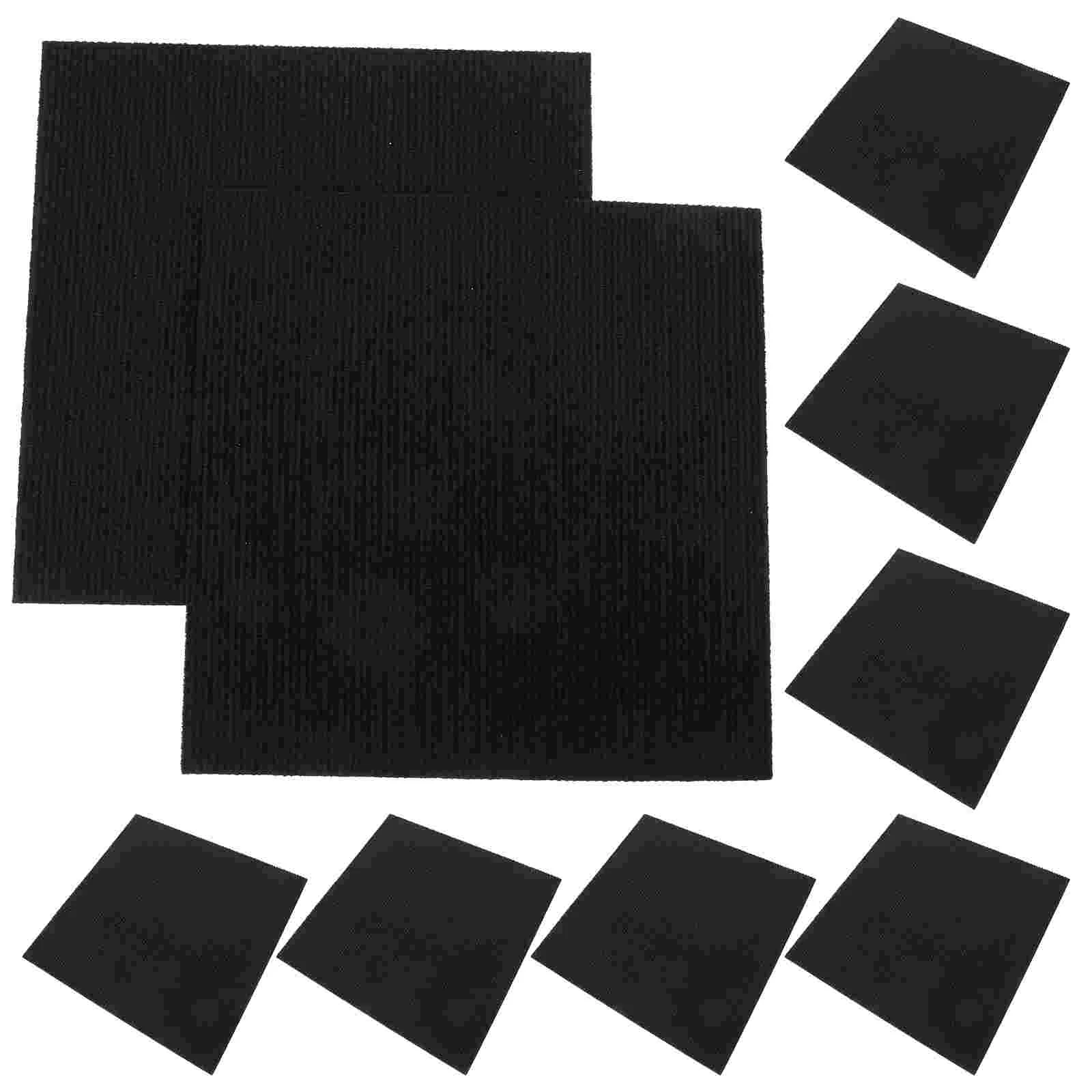 

10 Pcs Stickers Non-slip Floor Tile Floating Tiles Adhesive Shower Black Sticky Peel and Office