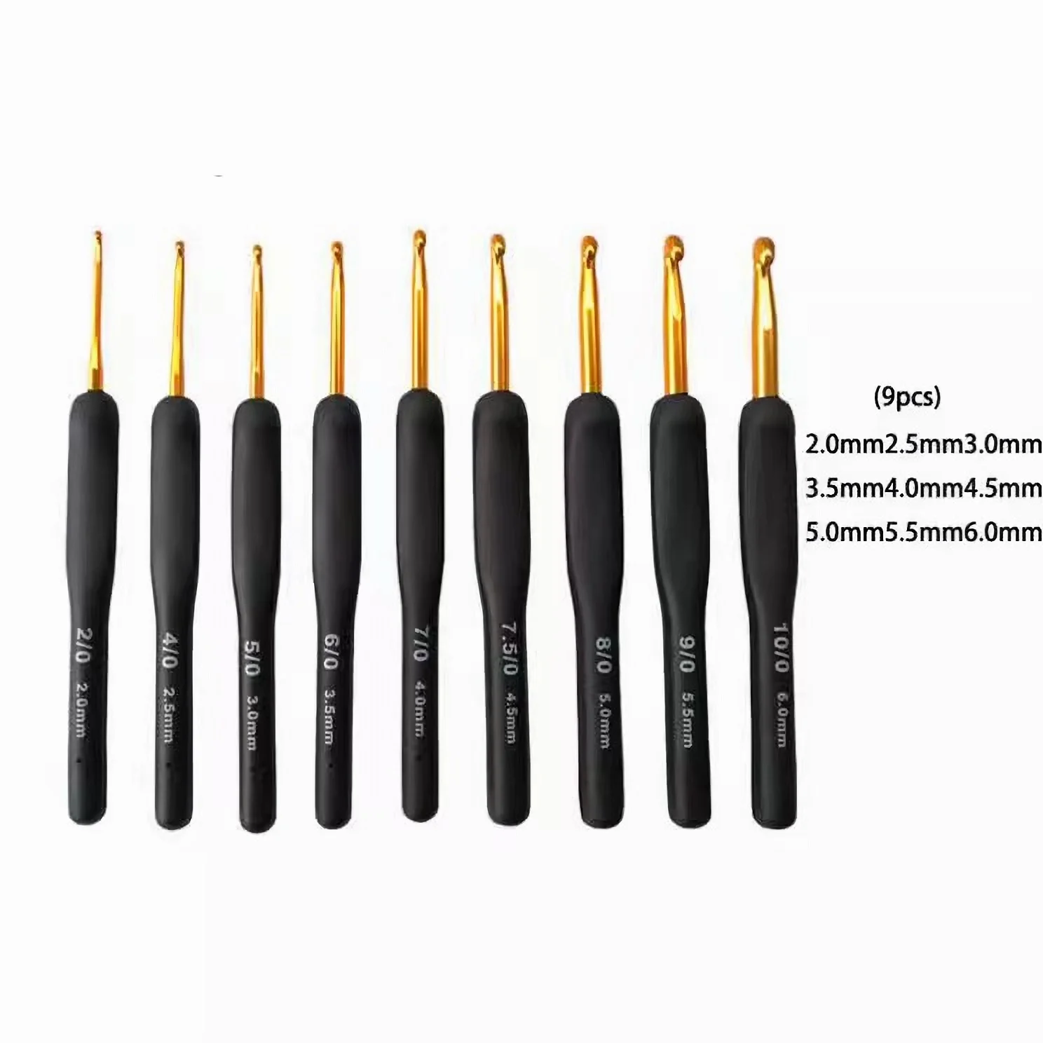 Crochet Hook Needle Silicone Handle Aluminum Crochet Needle Set   Ergonomic Crochet Hooks for Arthritic Hands Crochet Gift image 2