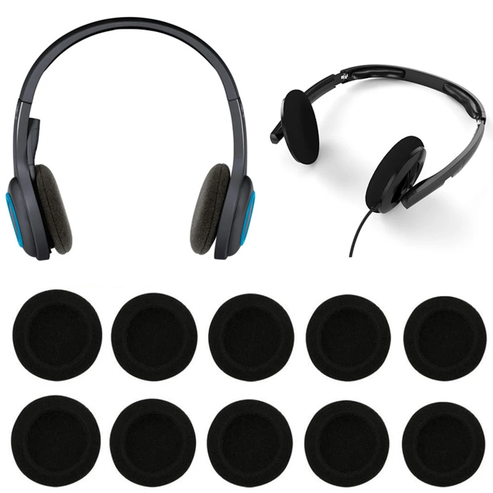 

100pcs 18 35 40 45 50 55 60 65 70 75 80MM Headphone Case Sponge Earmuffs For SONY JBL AKG Earphones Accessories Replacement