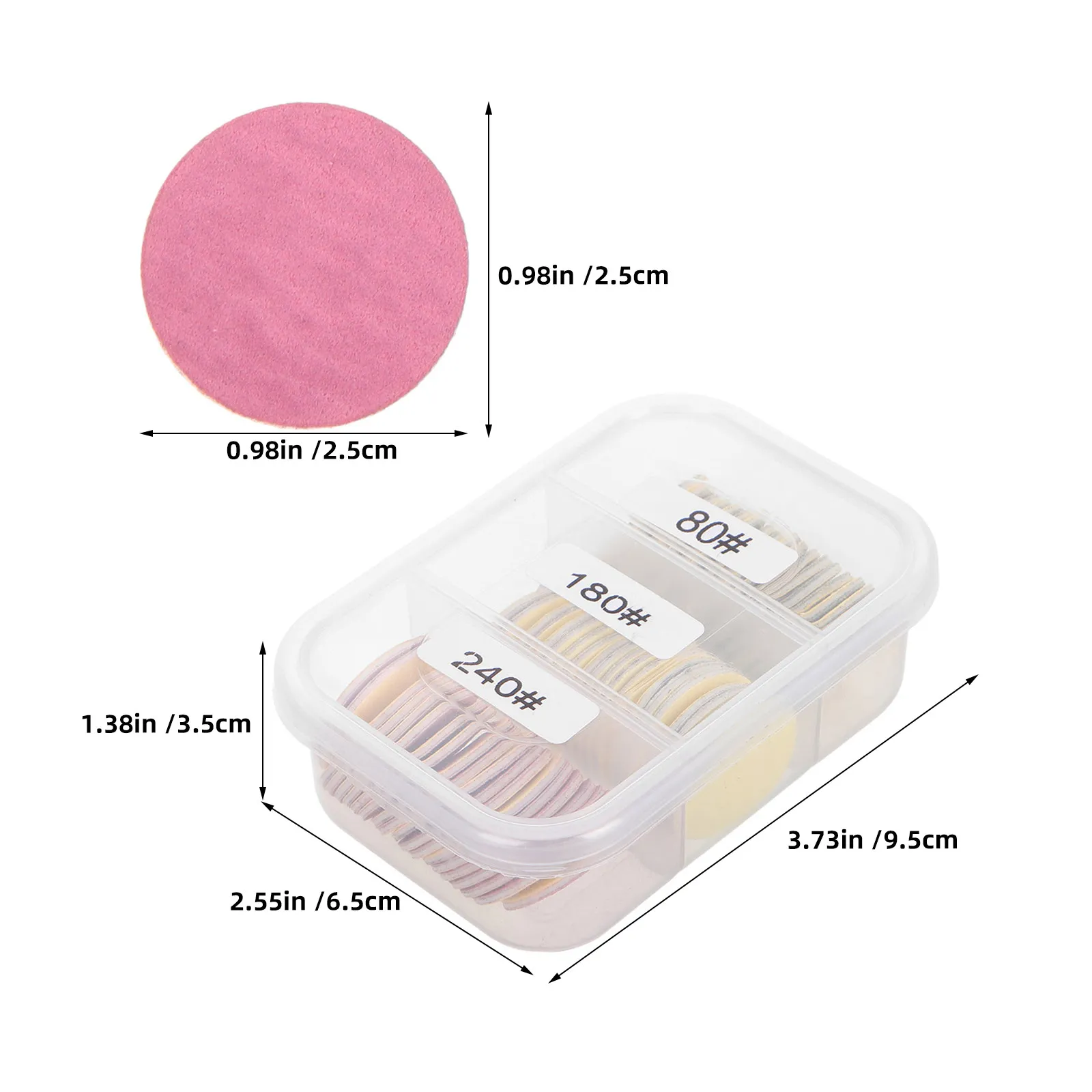 120Pcs Nail Sanding Pads Circular Sandpaper Sheets Assorted Grit Pedicure Foot Sander Nail Drill Hard Skin Remover Foot Care