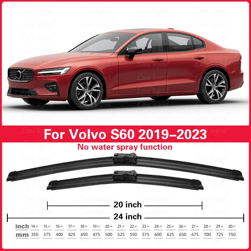 Car Wiper Blades For Volvo S60 2019-2023 Front Windscreen Windshield Wipers Car Accessories 2019 2020 2021 2022 2023 24\