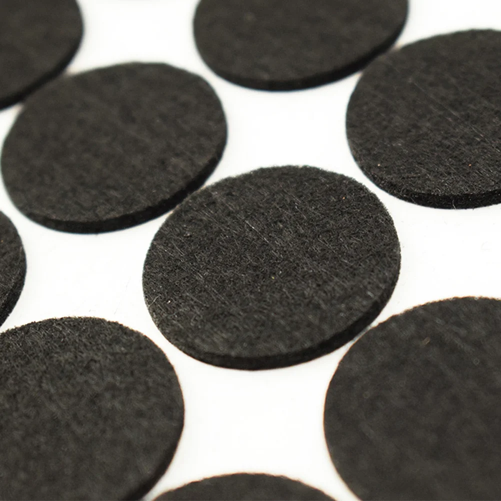 100 Pcs Sofa Protector Table Feet Mats Felt Pad Round Protective Chair Black Furniture Pads