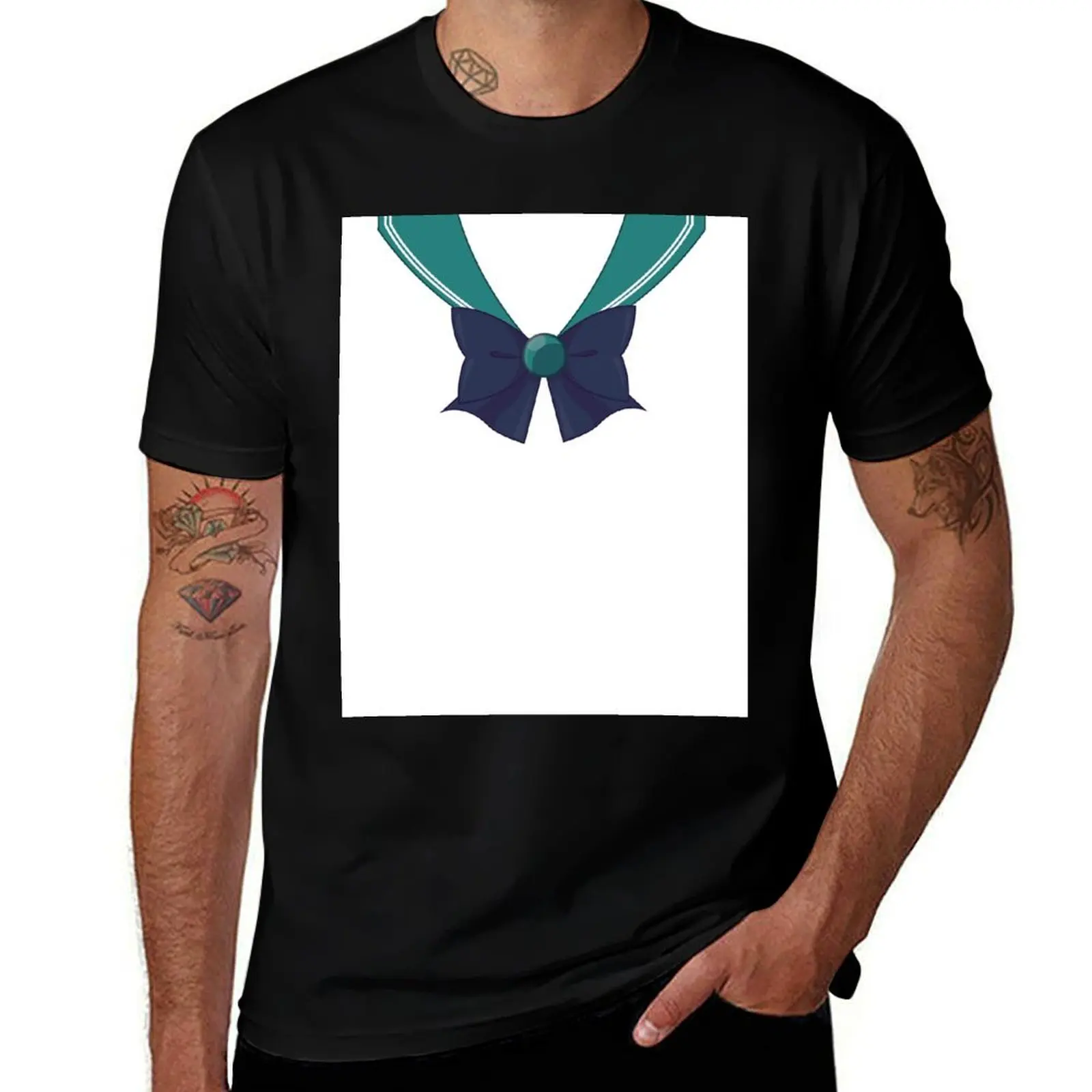 Sailor Neptune T-Shirt Basic Solid Color Casual Tee Shirt T-Shirt