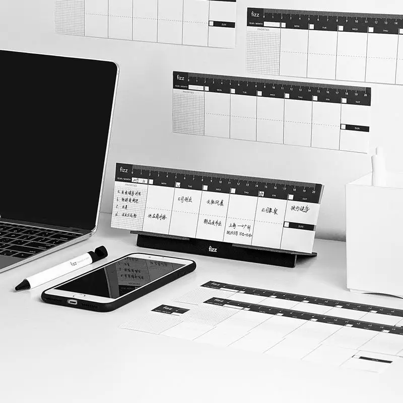 

Desktop Planner Book Weekly Daily Agenda Schedule Blank Diary DIY 60Pages Tearing Notebook Eco-friendly Paper Stationery