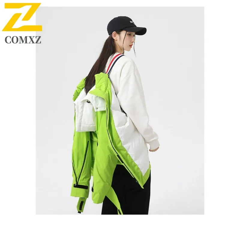 COMXZ الرجال أسفل 3 في 1 2025 شتاء جديد سميكة الأبيض بطة أسفل الحرارية أسفل سترة عمال سترة واقية معطف رياضي غير رسمي 2025