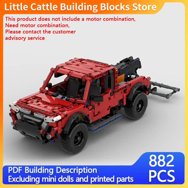 Urban Rescue Vehicles Model MOC Building Bricks Pickup Tow Truck Modular Technology Gifts Holiday Assemble Toys Suit Display