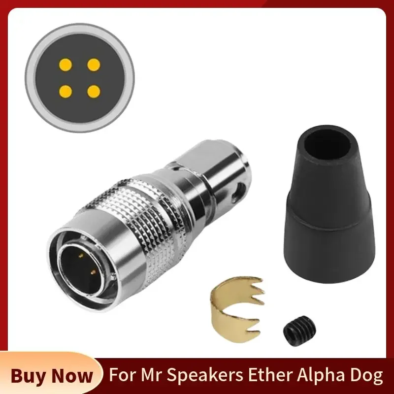 Speaker Plug 4 Pin Connector Audio Jacks Headphone Male For Mr Speakers Ether Alpha Dog Prime Soldering 6mm Wire Jack