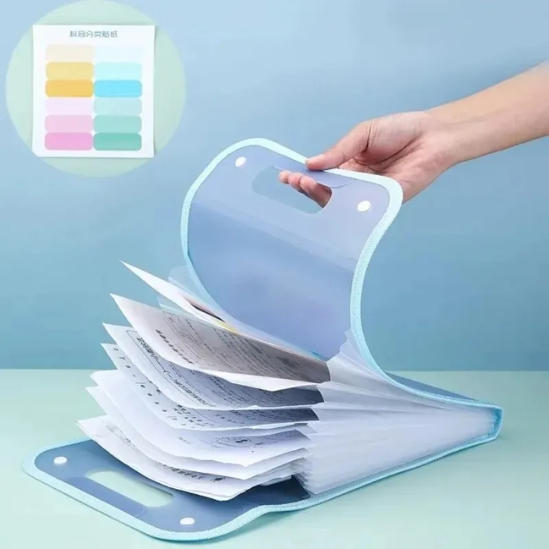 A4 Portable Handheld Exam Paper Storage Folder Multi-layer Large Capacity Expanding Organizer Subject Classification Document