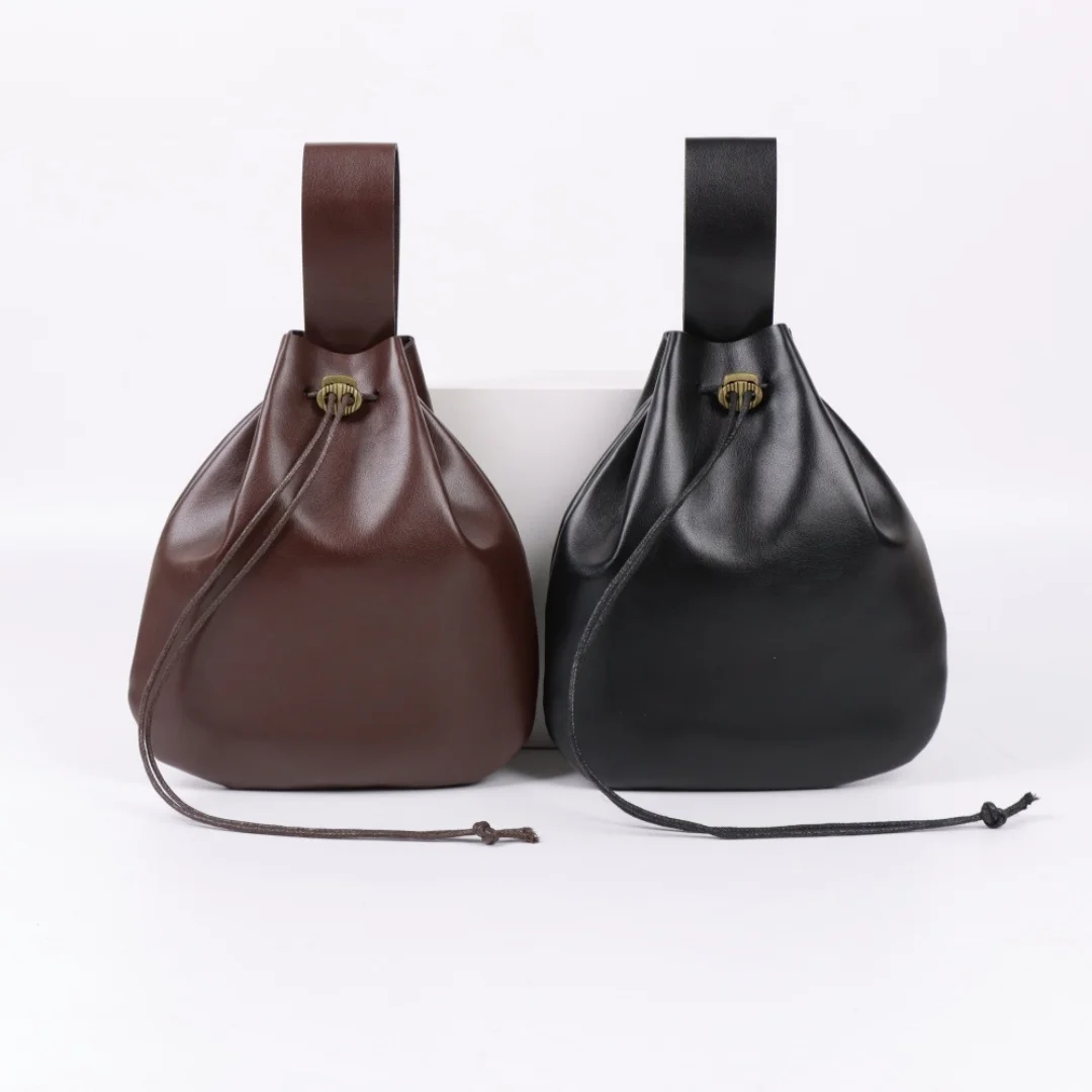 Medieval Renaissance Style Waist Bag Retro PU Leather Viking Pouch Coin Purse Dice Bag For Men Women Larp Cosplay Props