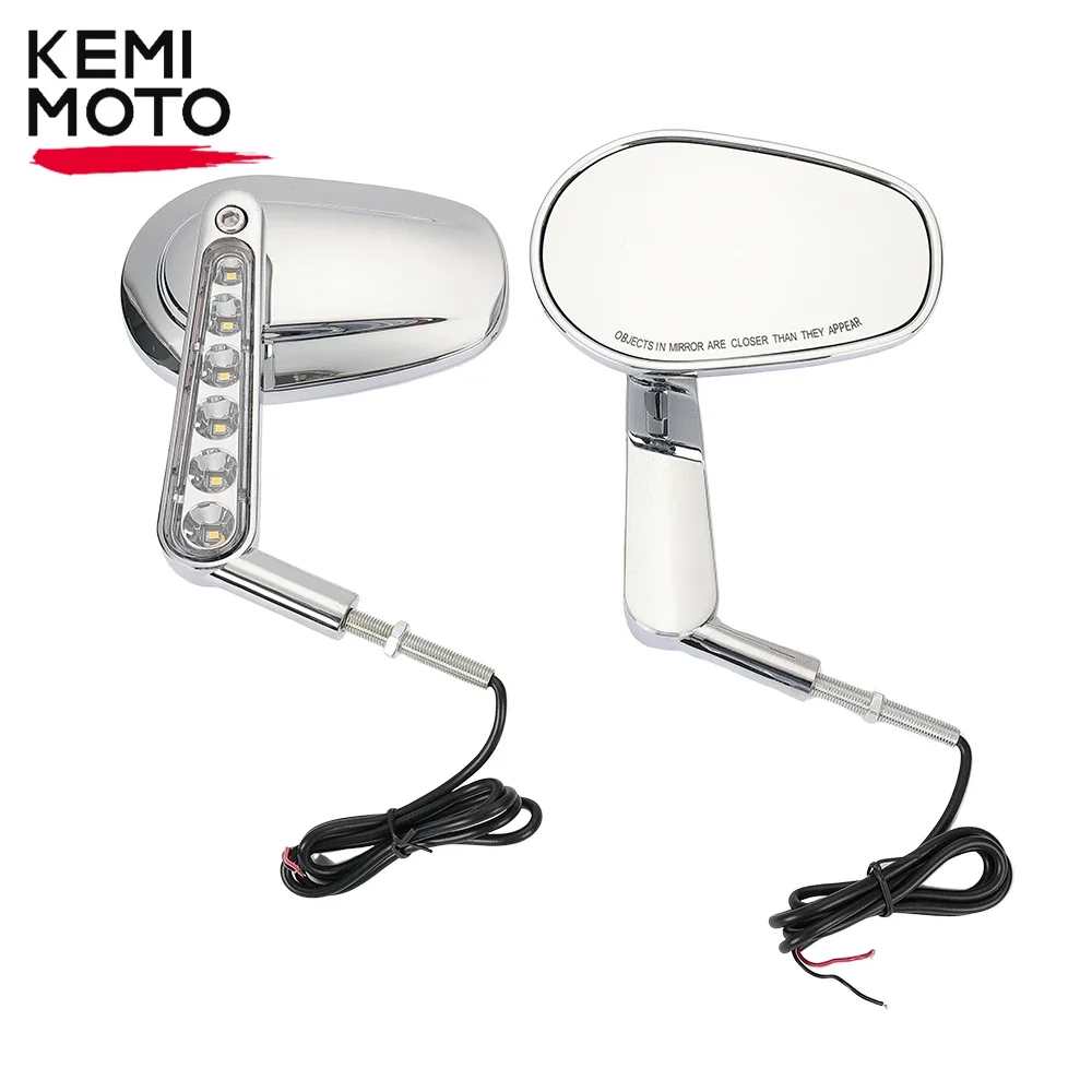 

Motorcycle Rearview Mirror with LED Turn Signals For Touring Road King Sportster Softail Dyna Motorcycle Side Mirror Accessories