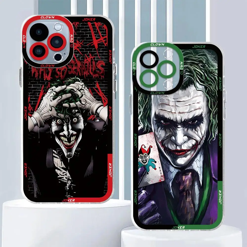 DC Movie J-Joker Phone Case for Apple iPhone 15 Pro Max 13 14 Plus 12 Mini 11 Pro XR 8 SE 7 6S XS MAX Matte Shockproof Cover