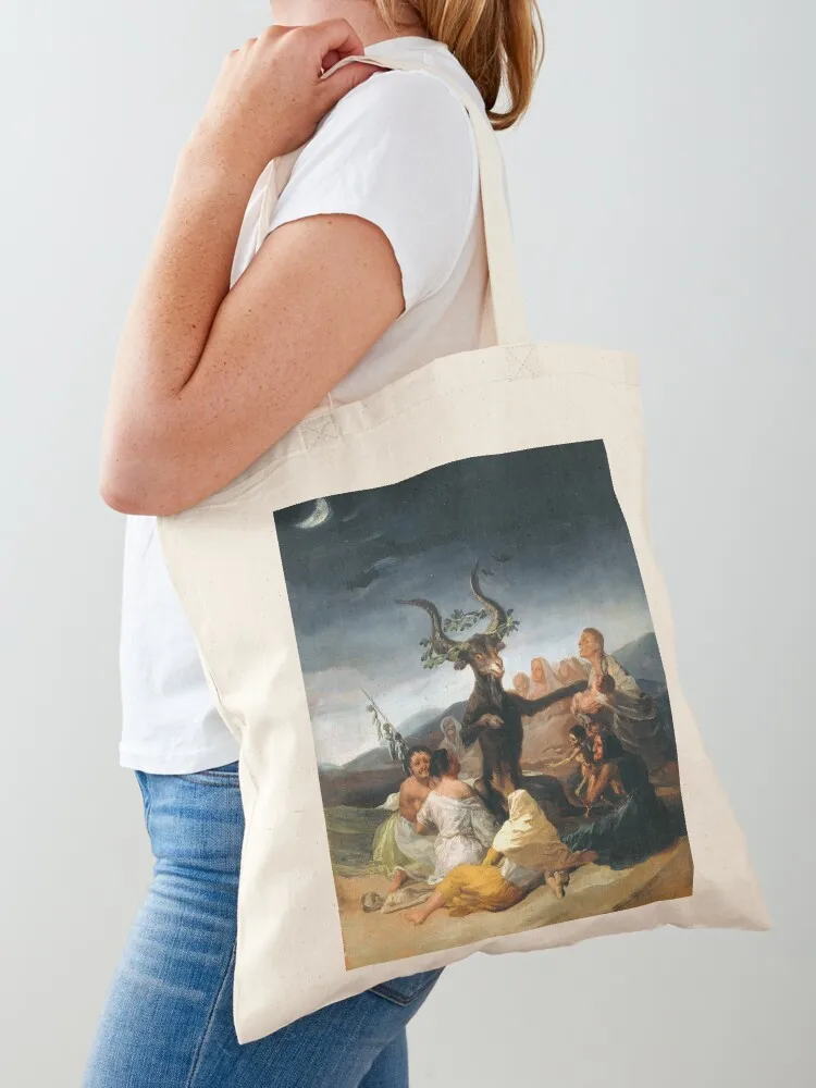 Witches' Sabbath, by Francisco Goya. Tote Bag Beach bag Handbags women bags woman 2025 Large bags for women Canvas Tote Bag