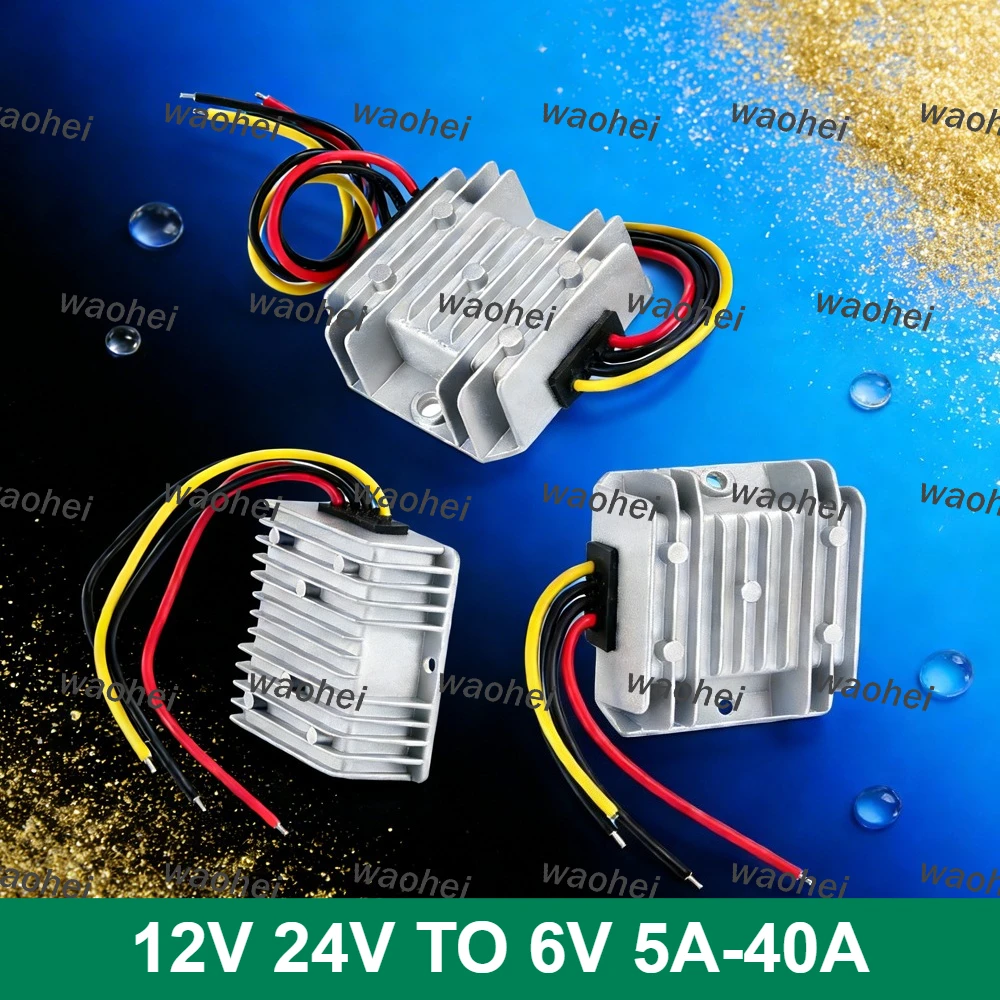 

12V 24V to 6V 5A 10A 15A 20A 30A 40A DC DC Buck Converter Stabilizer Power Supply 10-36V to 6V Step Down Voltage Regulator Cars