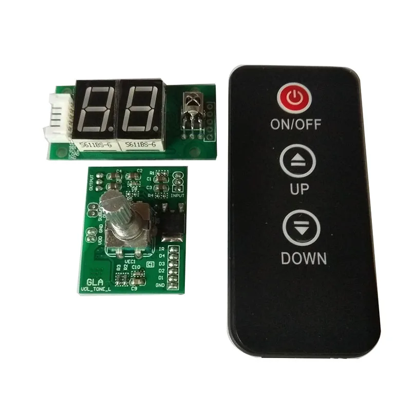 Imagem -03 - Controle Remoto Duplo Potenciômetro Digital Volume Tone Display Led rf Infravermelho Amplificador de Potência Áudio 100k 50k