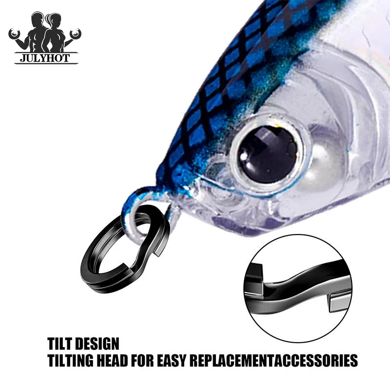 Strengthened Fishing Split Rings Double Circle Stainless Steel 100Pcs Durable Accessories For Lure Hook Making 3.5 12MM