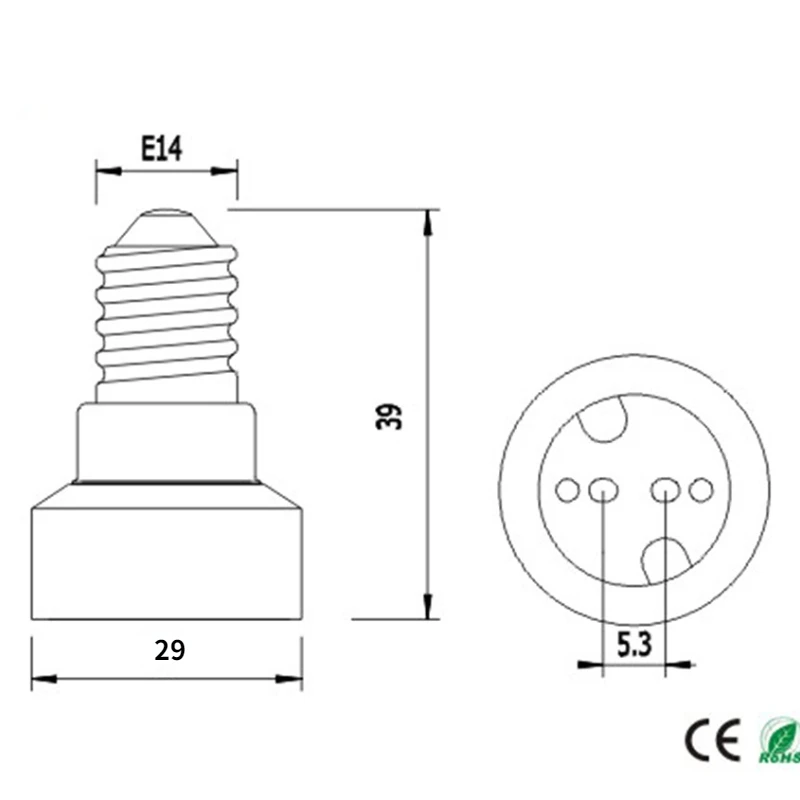 Base per lampada a candela da E14 a MR16 MR11 GU5.3 G4 GY6.35 LED alogeno CFL adattatore per presa di luce convertitore portalampada PBT ritardante di fiamma