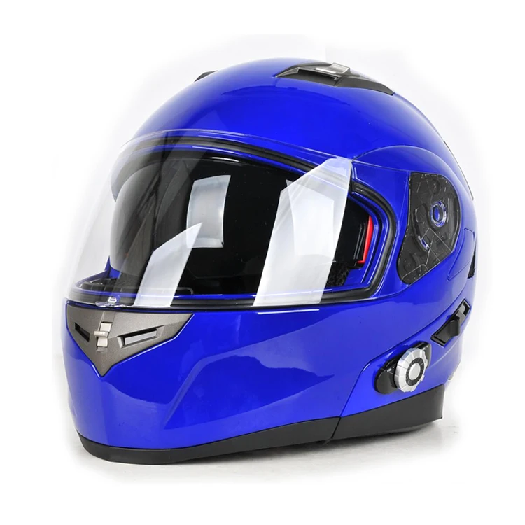 2026 HOT Bluetooth Helmet Motorcycle Full Face Helmet with Built in Intercom System DOT Certificate and Double Visors