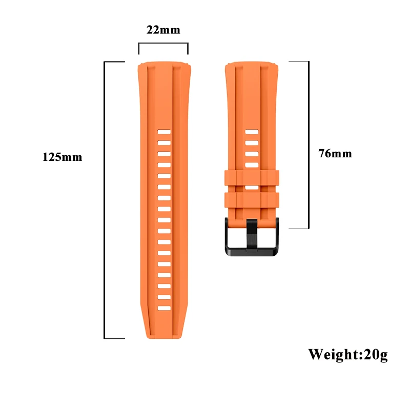 لا توجد حزام فجوات متوافق مع ساعة Huawei Watch GT5 Pro 46mm للرجال والنساء سوار معصم بديل من السيليكون لسوار Huawei GT5 Pro 46mm