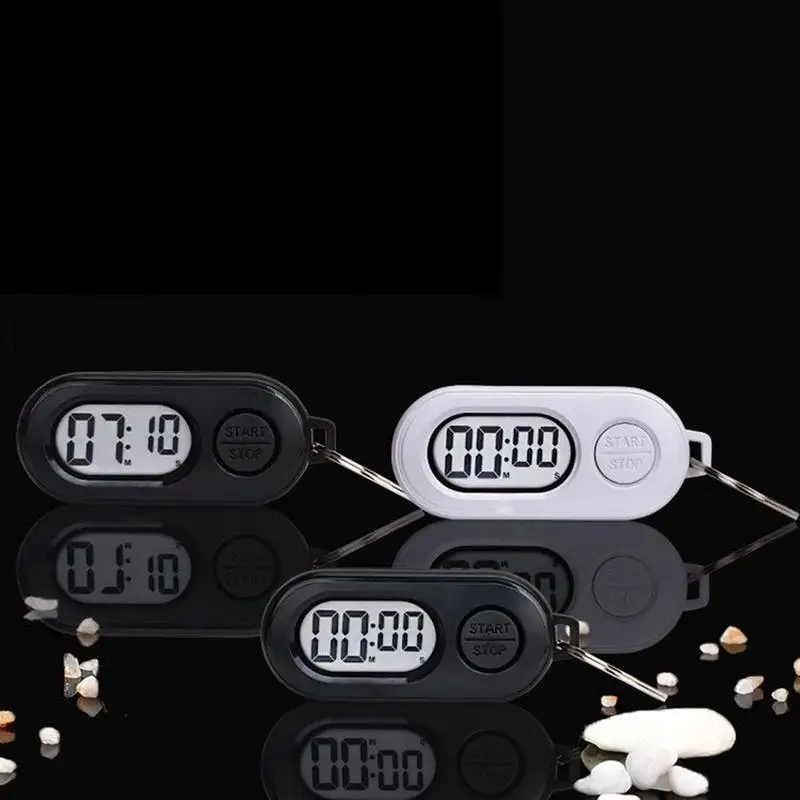 Sports Small Stop Timer Keychain Portable LCD Screen Digital Clock Lightweight Countdown Accessories for Playground Classroom
