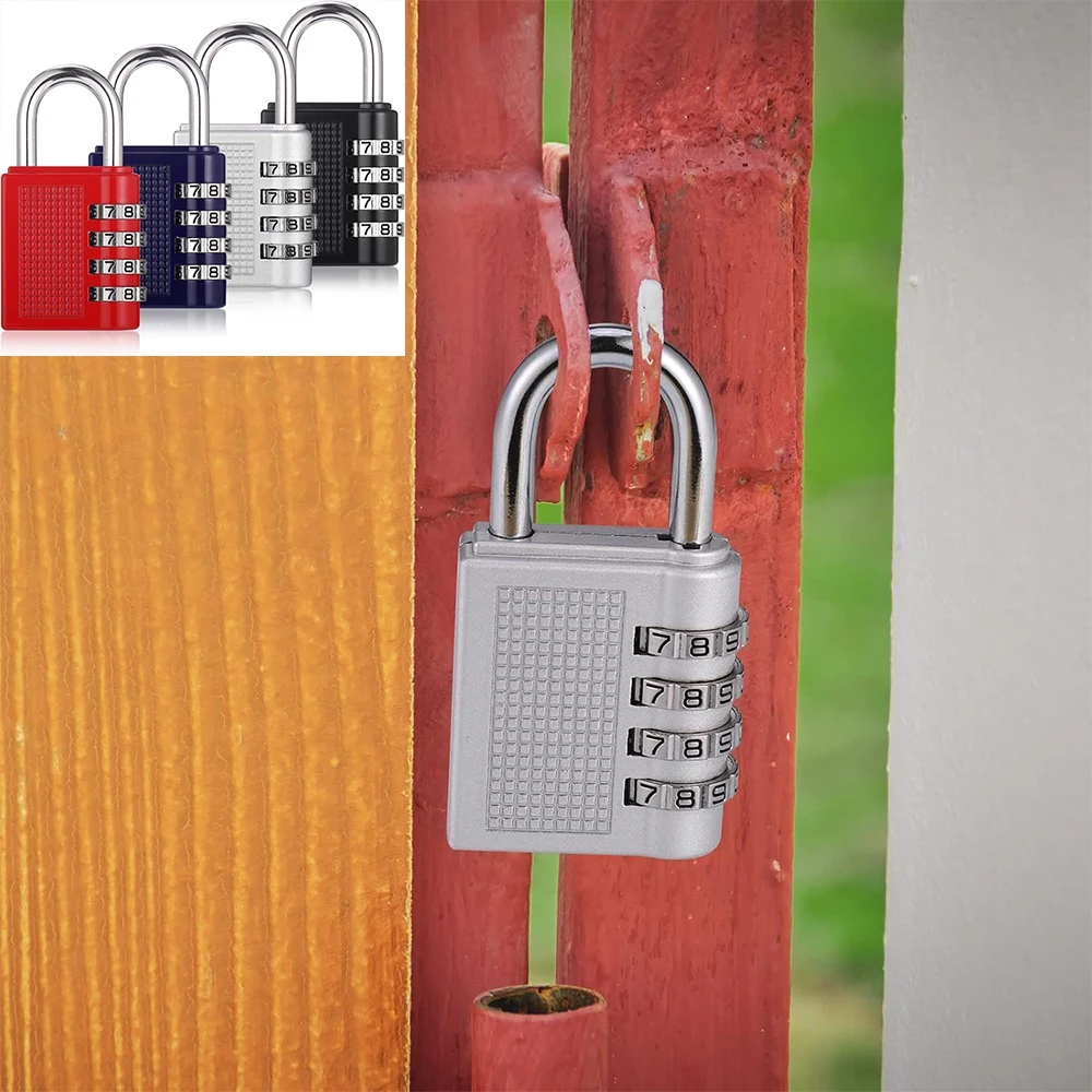 Combination Lock Waterproof and Heavy Duty 4 Digit Padlock Outdoor for School Gym Locker Fence Gate Toolbox Employee Hasp Locker