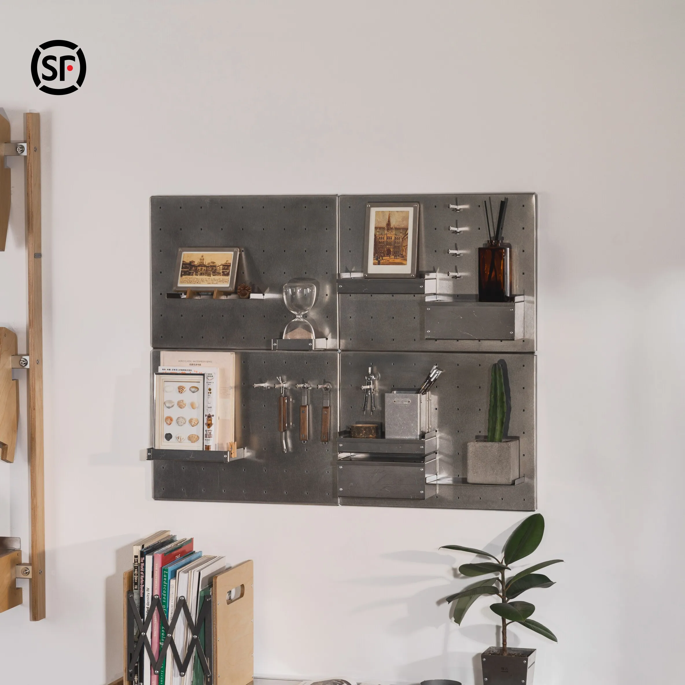 [New product] Modular hole board, decorative rack, shelf, wall hanging household DIY stainless steel, made of