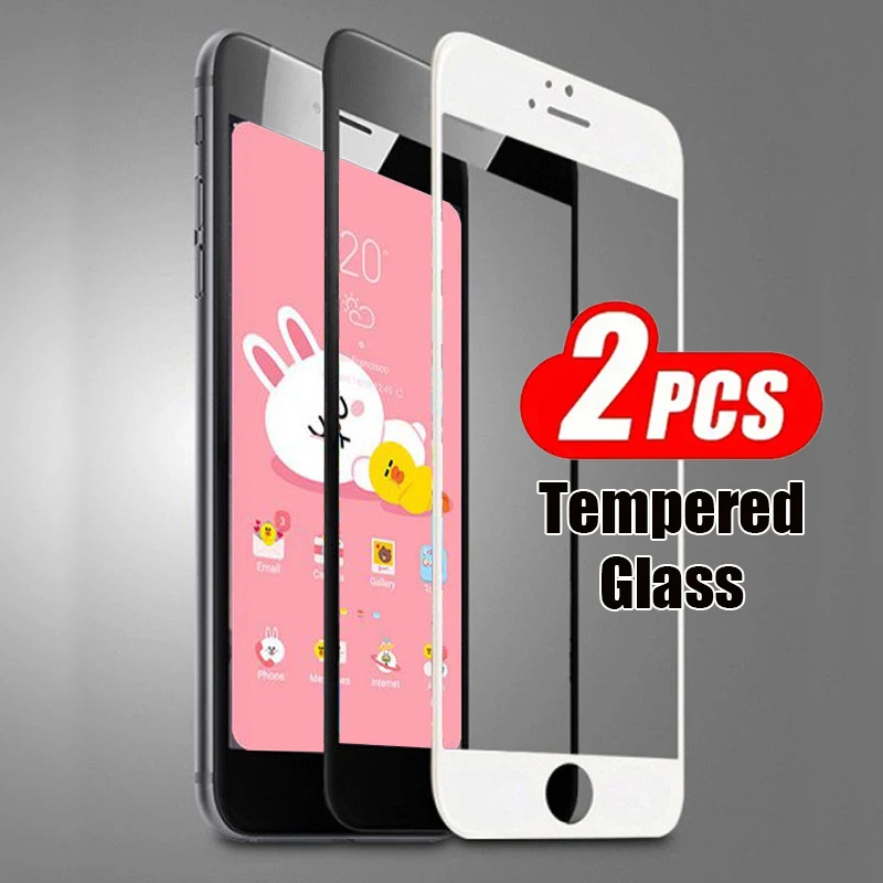 

2Pcs Tempered Glass Film For iPhone 7 8 Plus SE 2020 2022 Screen Protector