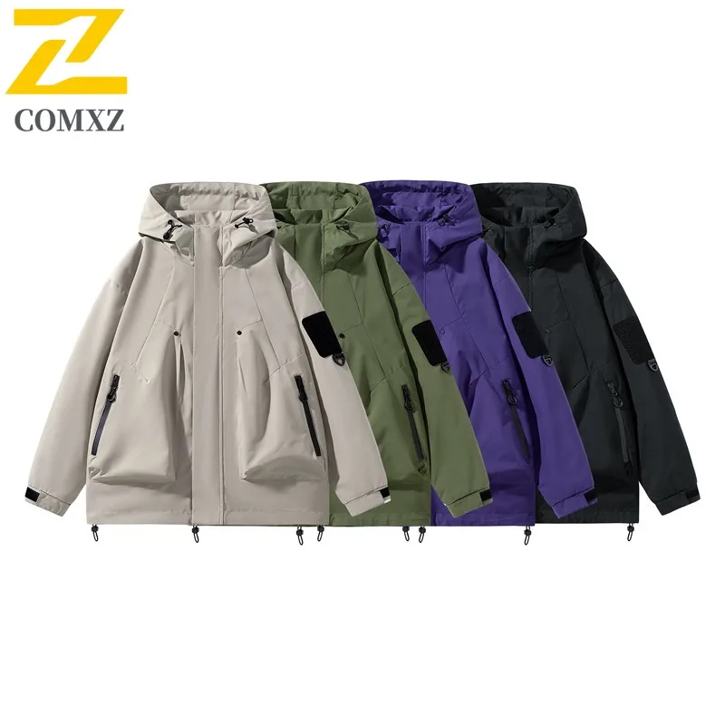 

COMXZ Мужская ветровка Куртка Удобная для рыбалки Высококачественный Тренч для приключений Gorpcore Охота Дышащее пальто