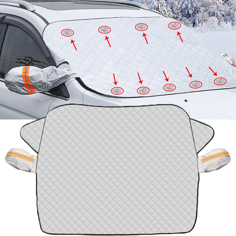 Pare-soleil de pare-brise avant de voiture avec magnétique, anti-soleil, anti-glace, pare-soleil imperméable, attraction extérieure automatique, accessoires extérieurs