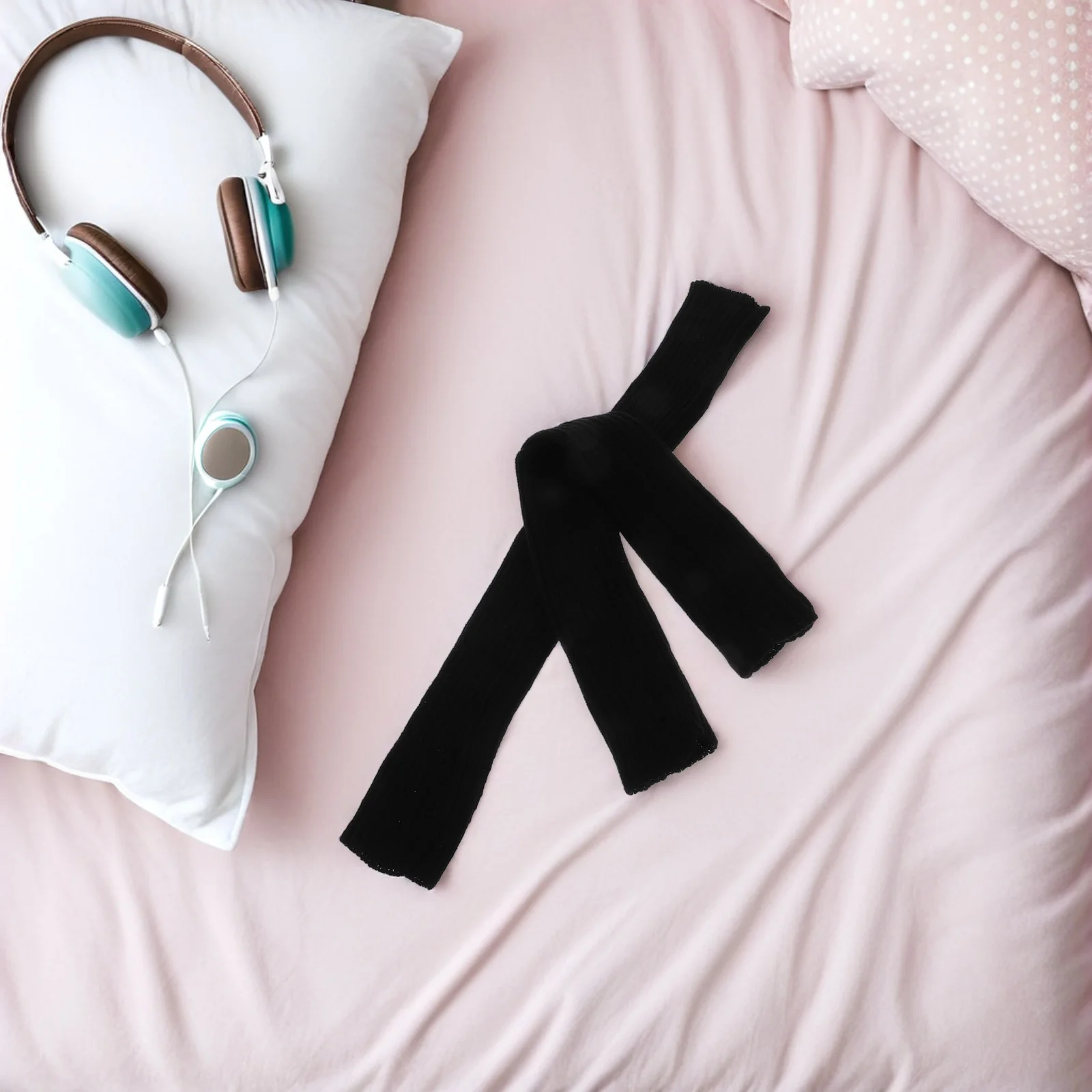 

1Pair Long Fingerless Gloves Women Warm Knitted Arm Warmers High Elasticity Thumb Hole Winter Gear Thermal Gloves Women