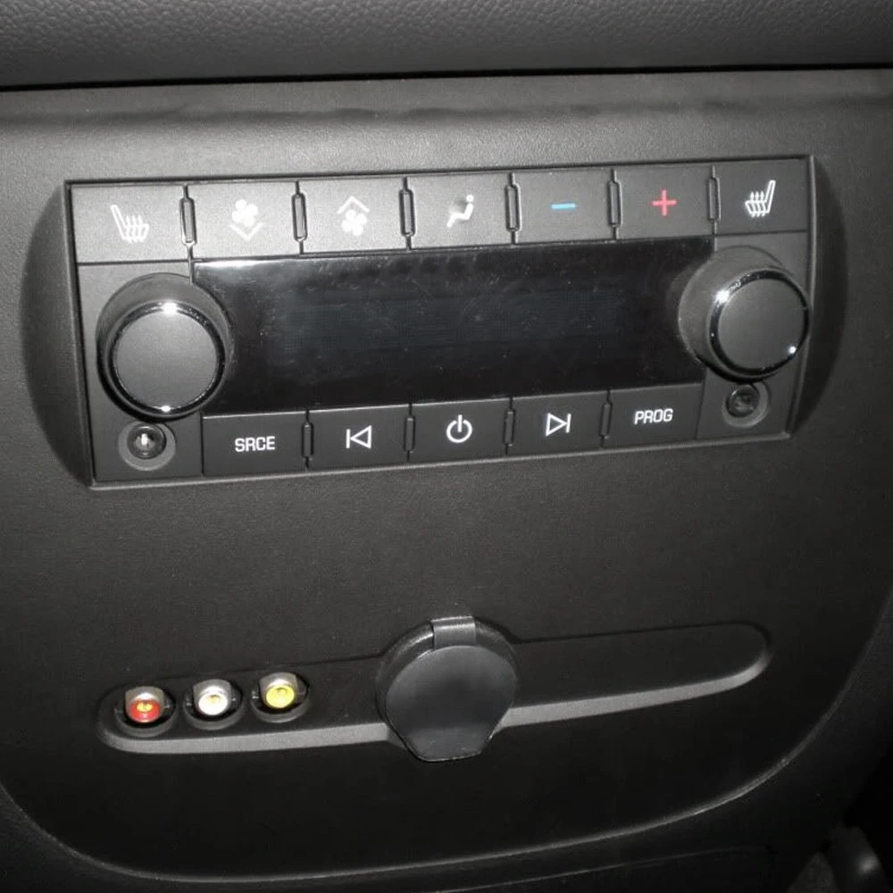 #53O 2 Pc Rear Radio Audio Volume Knob For 07-13 Chevy Tahoe Chevrolet,control knob,(black & silver)