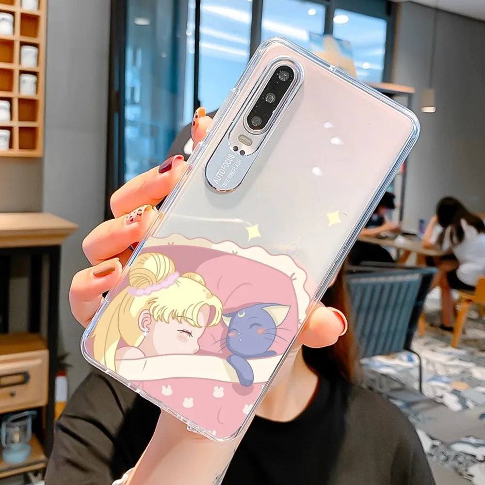 Cute S-Sailor-Moon Phone Case For Samsung S10 20 22 23 A10 40 For Xiaomi10 Note10 For Huawei P50 20 Honor60 70