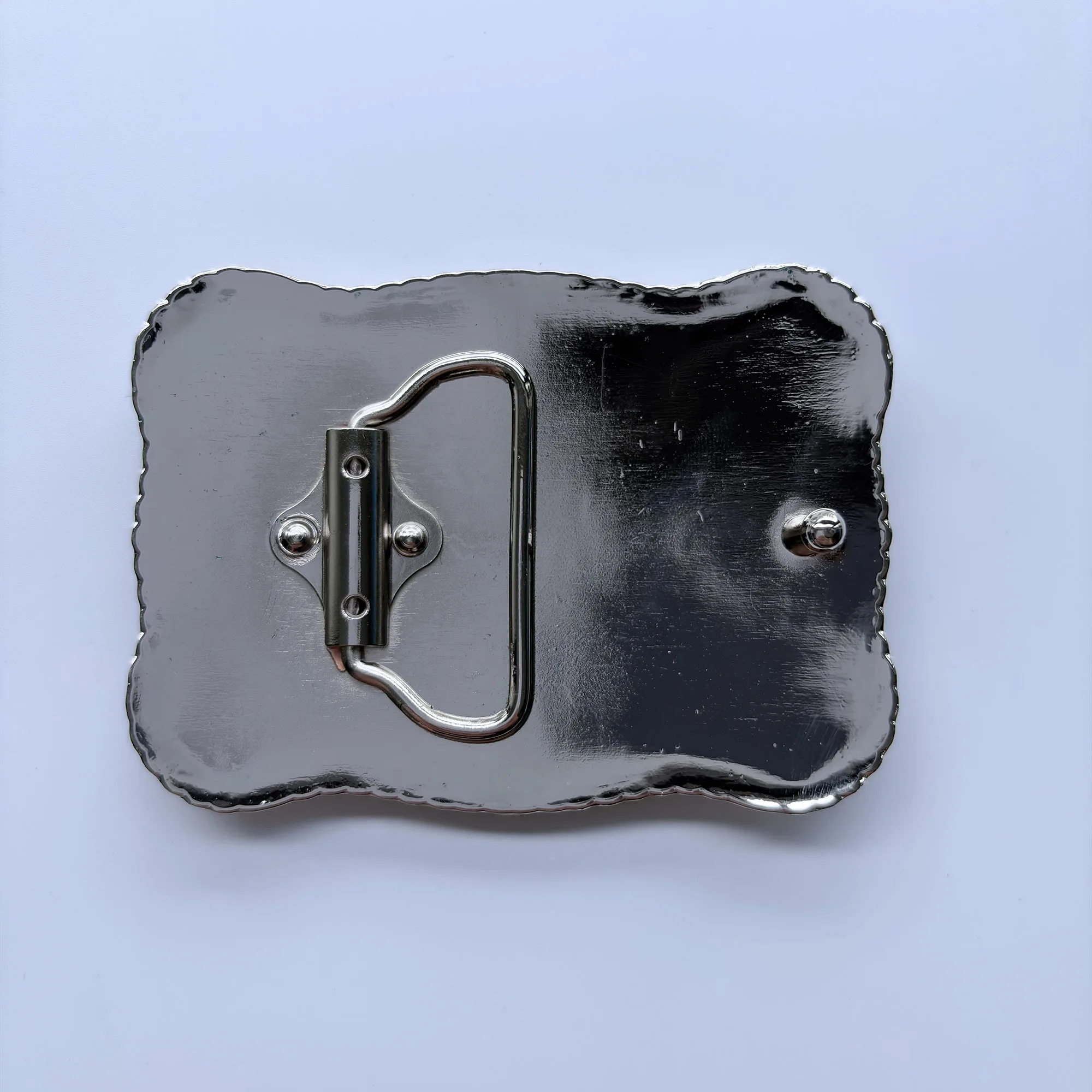 Bright Silver With Gold Longhorn Bull Rodeo Cowboy Cowgirl Belt Buckle Hebilla Gurtelschnalle Boucle de ceinture BUCKLE-WT178