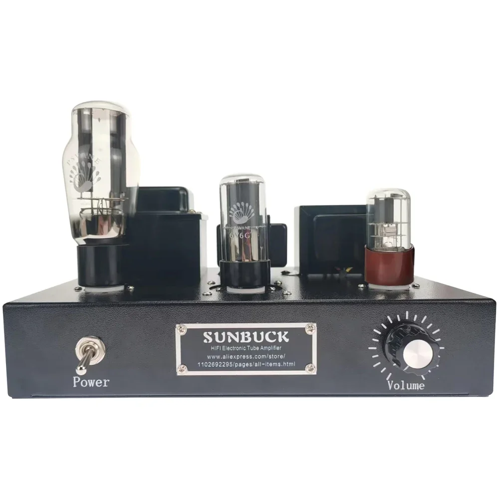 SUNBUCK Manual Point to Point Welding 6V6 5U4G 6SN7 Electronic Tube 6W Stereo 2.0 Single Ended Class A Vacuum Tube Amplifier