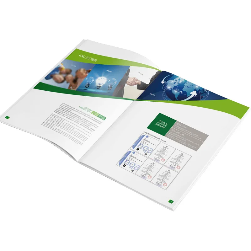 Custom. Album Printing Enterprise Brochure Color Page Printing Staple Hard Hardcover Catalog Book Printed