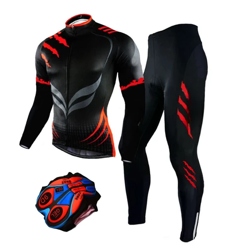 Imagen 1 del producto Equipo de ciclismo Jersey de ciclismo para hombre Conjunto de manga larga Ropa de bicicleta MTB Tenue Velo Homme Ropa de bicicleta